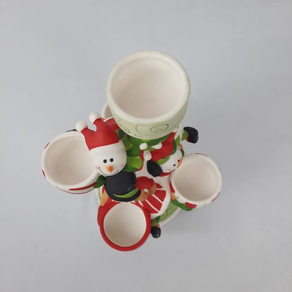 Yankee Candle Circus Snowman Christmas Multiple Tea Light Ceramic Holder - Picture 8 of 12